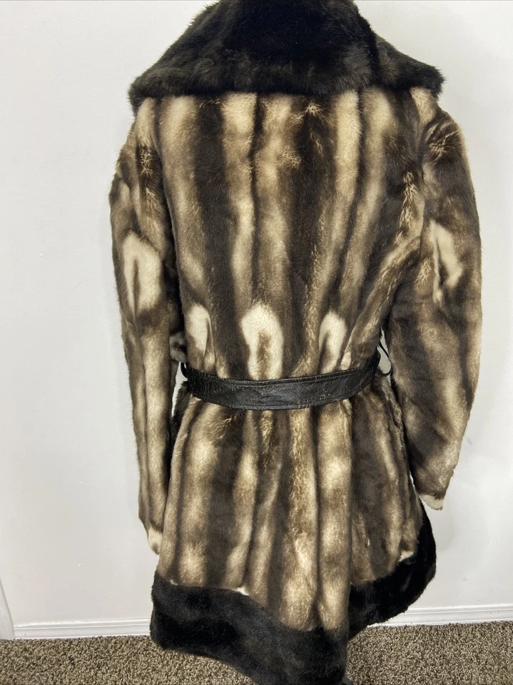 Abrigo De Colección Sterling Stall Mujer Imitación Piel de Zorro Princesa Guisante Mod Boho Mujer L Foto 2 de 4