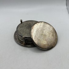 Trempest Silver Coaster Set 6 Intricate Desig...