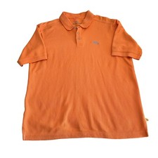 Tommy Bahama Men's Supima Orange Short Sleeve Polo Shirt Size Medium Golf Causal