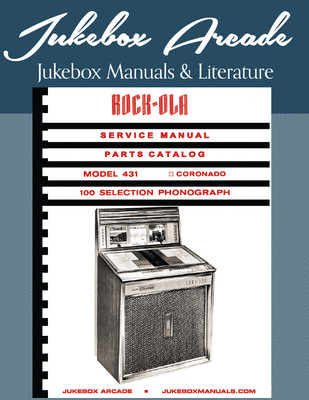 NEW! Rock-Ola 431, 100 Selection Service Manual & Parts Catalog in COLOR