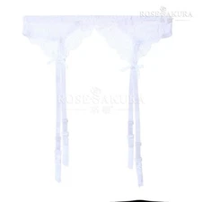 Rose Sakura Ladies Plain Color 4 Strap Lace Belt Garter Belts Suspender #0303