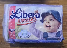 Vintage 2005 LIBERO UP GO diapers 34 XL plus nappies 16-26 Kgs NEW jumbo pack