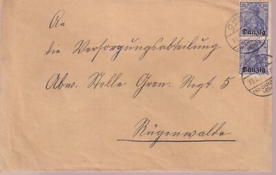 DANZIG, Mi. 4(2), Ohra - Rügenwalde, 19.2.20