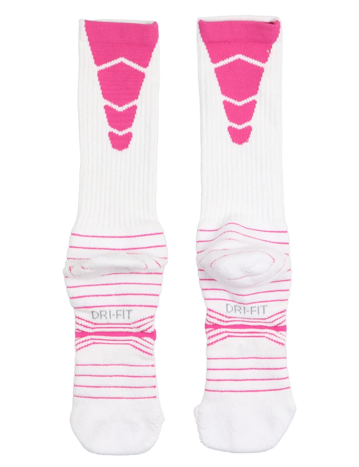 NIKE Vapor Cushioned Football Crew Socks sz XL X-Large (12-15) White Pink BCA - Image 4 of 4