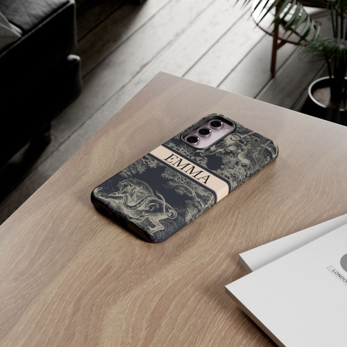 Custom Name Tough Phone Case with Lion & Monkey Design, Personalized Phone Cover - 第 213/263 張圖片