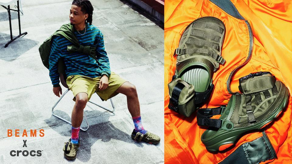 Crocs Beams exclusive Classic All Terrain Clog MA-1 jacket Crocs Beams exclusive Classic All Terrain Clog MA-1 jacket