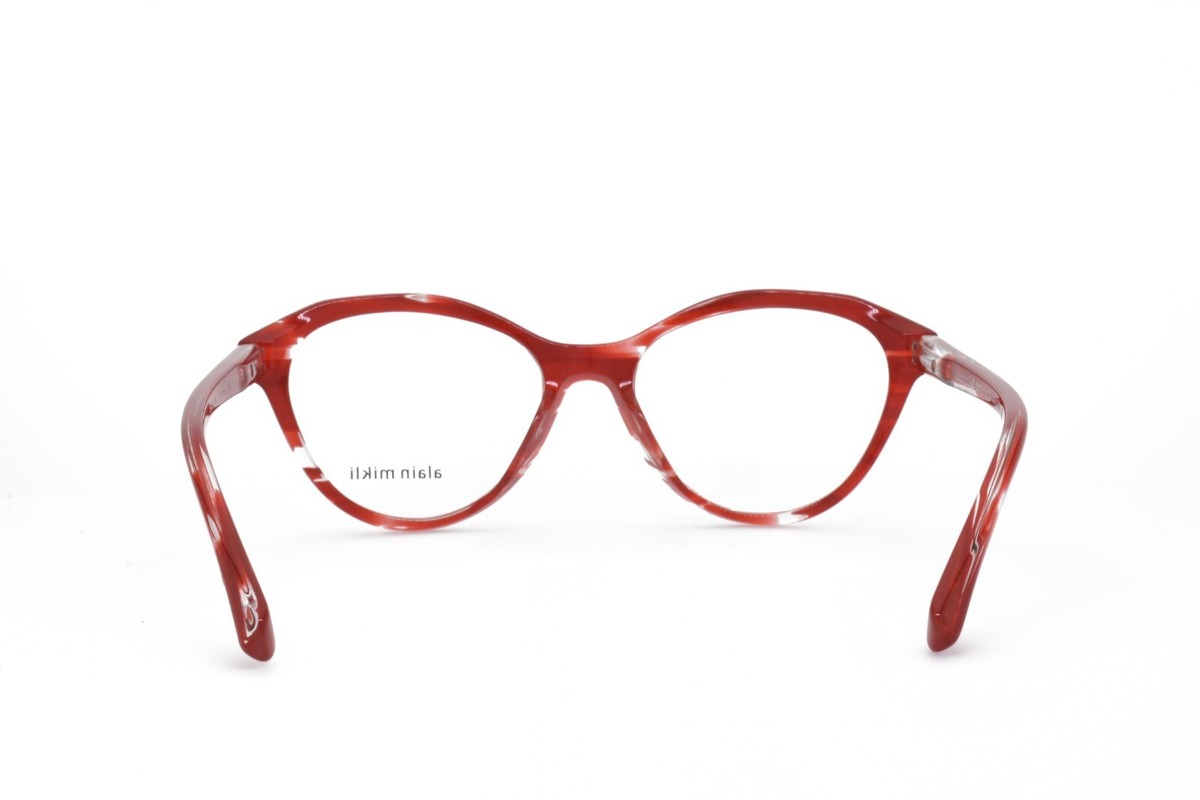 ALAIN MIKLI EYEGLASSES 3076 004 54-18-140 RED | eBay