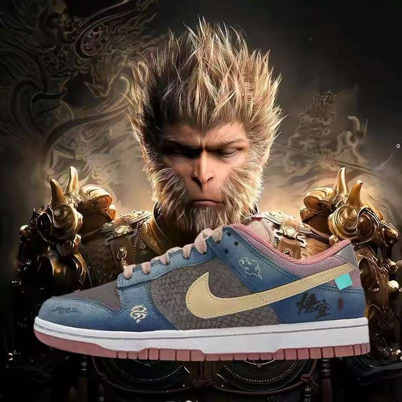 Zapatos de Skate Informales DUNK LOW NO.205 Co Marca Negros Myth Wukong Xiangyun Dragon