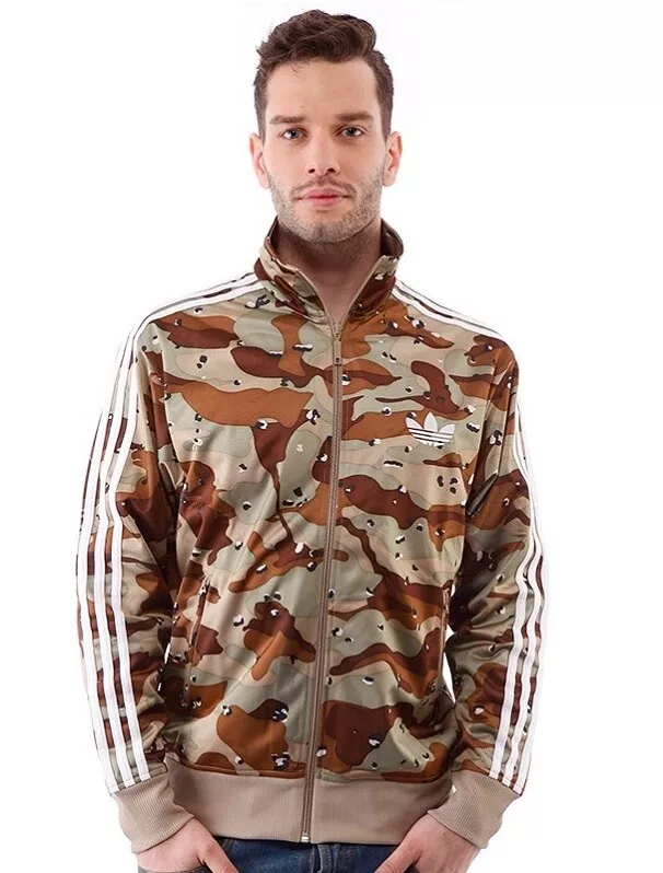 Adi Firebird Camo Brown White Army Track Top Jacket - : M