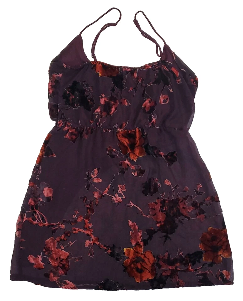 Vestido Luna Chix Morado Florido, XS, Estilo Boho (Excelente Estado) Foto 2 de 2