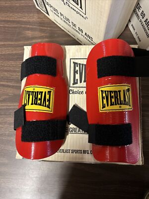 Vintage Everlast Martial Arts Shin Guards Model 3525 Size Small