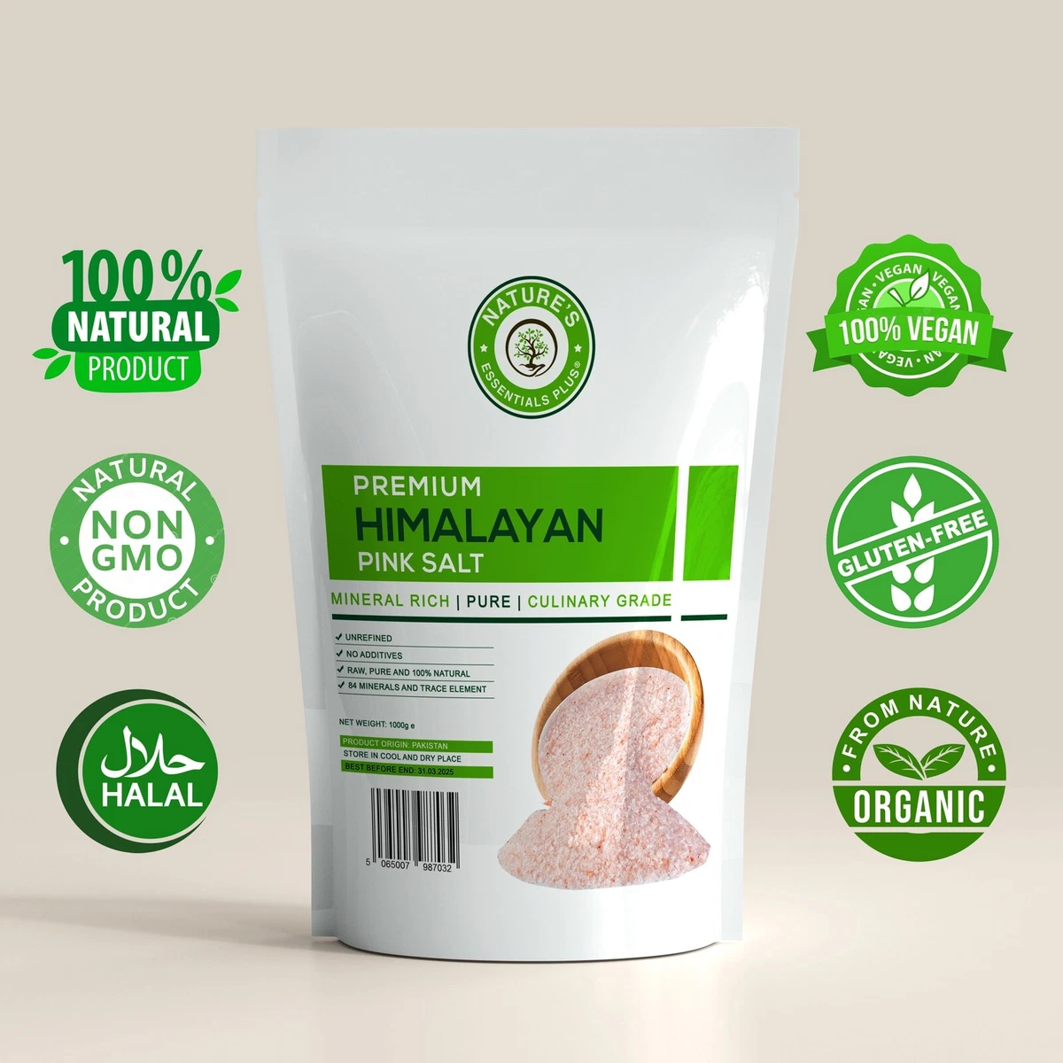 Nature s Finest Foods Review Himalayan Pink Fine Salt (NATURALLY ORGANIC FOOD GRADE) | eBay
