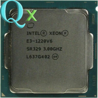 Intel Xeon E3-1220 V6  LGA1151 CPU Processor SR329 3.0GHz Quad Core 72W 8MB