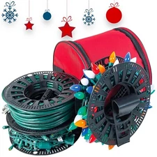 Santa's Bags Christmas Install N Store Light Extension Cord Storage Reels Holder