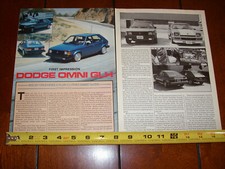 1984 Shelby Dodge Omni Glh Original Article 1984 Shelby Dodge Omni Glh Original Article