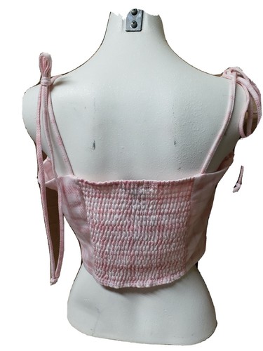 Rue21 Women's Pink Gingham Halter Top Soft size L #J8 - Picture 2 of 2