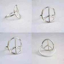 peace Ring 925 Sterling Silver Band Boho Statement Handmade Ring All size
