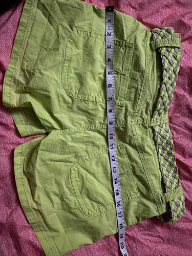 Bongo Womens Summer Shorts Size 5 Junior Bright Green Casual Everyday ~ NEW - Picture 4 of 12