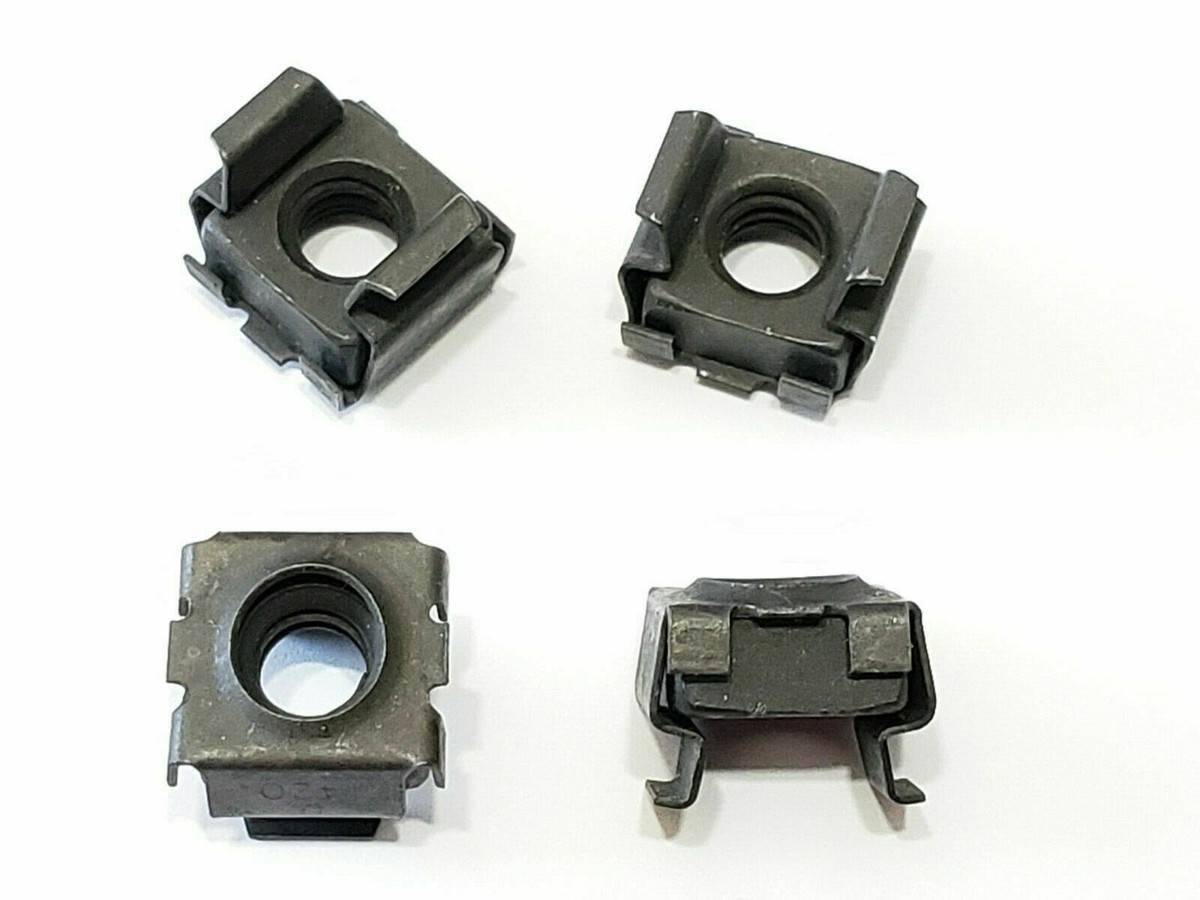 4-Pack Square Cage Nuts For Ford - 1/4-20 Thread, Fits Fender, Door, Trunk, Radiator Support - View #3