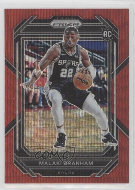 2022-23 Panini Prizm Ruby Wave Prizm Malaki Branham #230 Rookie RC 02ez
