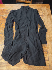 Reformation Ottessa Black Wrap Mini Dress Sz XS