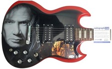 Megadeth Dave Mustaine Signed 1/1 Hand Airbrushed Painting Guitar ACOA