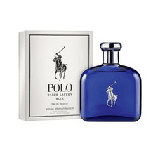 Ralph Lauren Polo Blue 4.2oz Men Eau de Toilette New Tstr Box With Cap