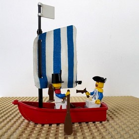 LEGO Pirates: Imperial Officer + Soldier + Sailboat, SHARK 6273 ROCK ISLAND 1991