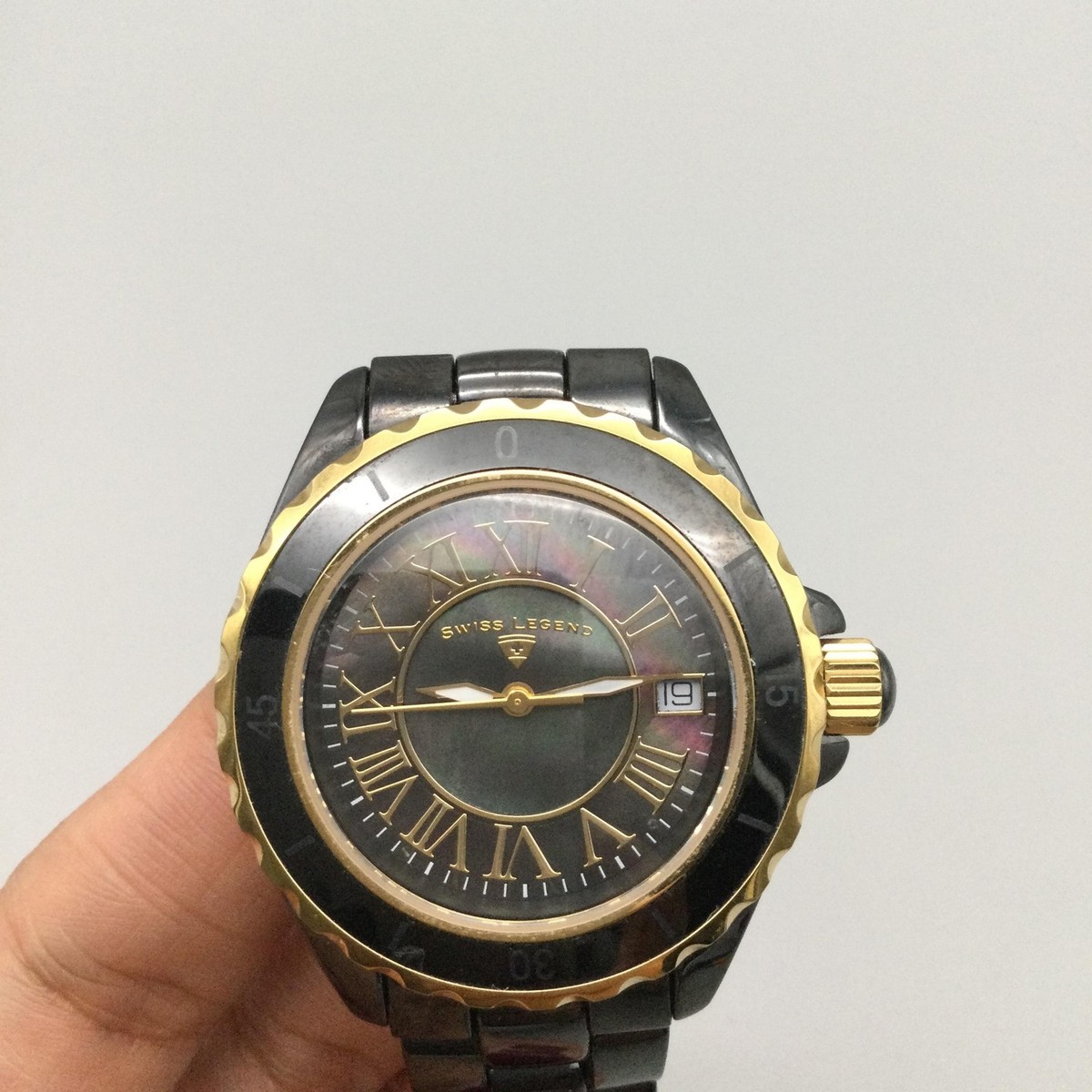 Swiss Legend Karamica Womens Watch 39mm Black Ceramic Gold  display picture 3