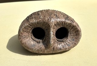 Vintage Signed McCARTY MERIGOLD MISS Pottery OWL Nutmeg Glaze Mississippi Mud