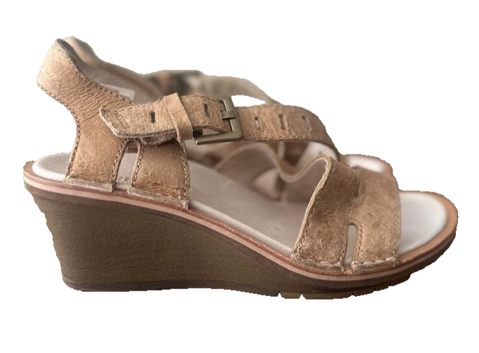 Merrell Sirah Lattice Zeppa Sandalo Prairie Marrone Pelle Scarpe da Passeggio Taglia 9