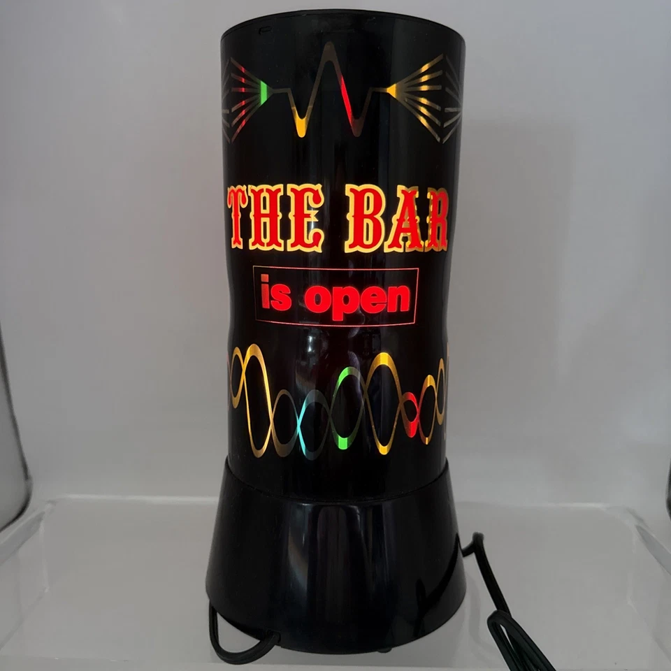 De Colección LEER La Barra Está Abierta Giratoria Luz Giratoria Movimiento Lámpara Bar Regalo de Spencer’s Foto 4 de 4