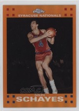 2007-08 Topps Chrome Orange Refractor 32/199 Dolph Schayes #50 HOF 11ng
