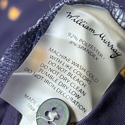 William Murray Golf Polo Shirt Mens 2XL Navy Blue AOP Old Fashioned Cocktail XXL - Picture 8 of 8