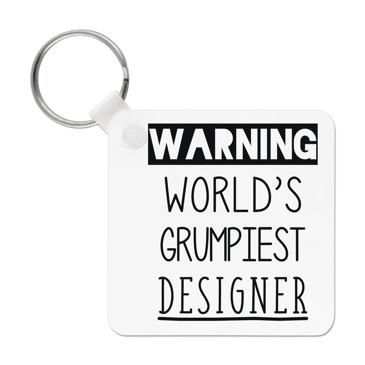 Warning World's Grumpiest Designer Keyring Key Chain Awesome Best Graphic