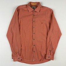 Camel Active Long Sleeve Shirt Men's  Size L Orange Fitted Travel Wear