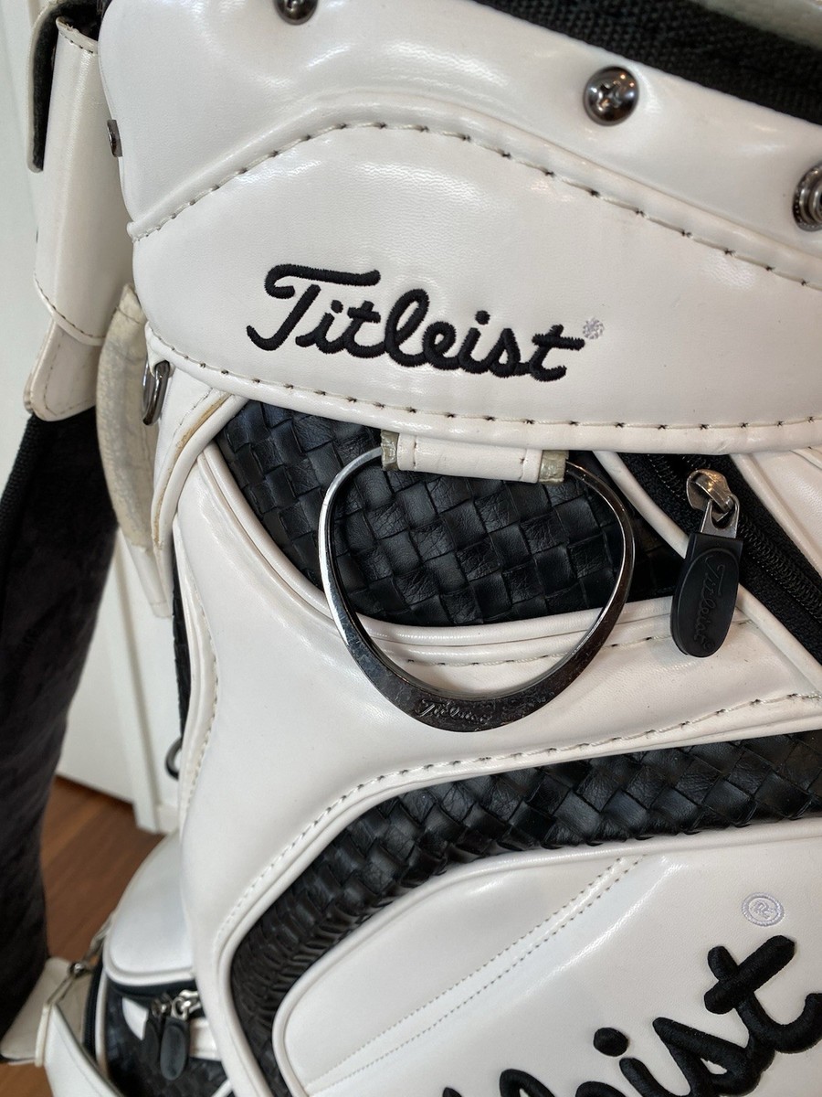 Titleist white/black woven cart bag golf carry caddy bag rare