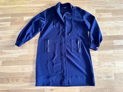 Comma, dunkelblaues Reißverschluss - Kleid, Gr. 40