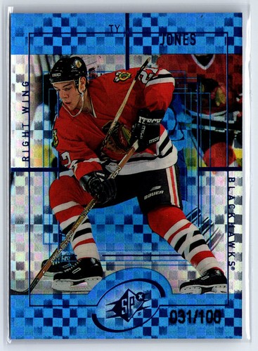 1999-00 SPx Radiance #34 Ty Jones Blackhawks /100 - 第 1/2 張圖片