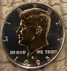 DANBURY MINT -1995-D KENNEDY HALF DOLLAR UNCIRCULATED - GOLD AND SILVER PLATED
