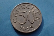 Austria, 50 Grochen, 1935, see images.