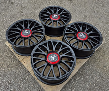 Refurbished Abarth 595 17" Turismo Alloy Wheels Black Fiat 500 4x98 518292090