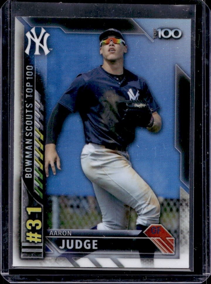 Aaron Judge #BTP-31 2016 Bowman Baseball Scouts Top 100 Autographs