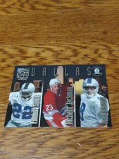 1997 Sports City USA Emmitt Smith Richard Jackman Troy Aikman SC10 Card