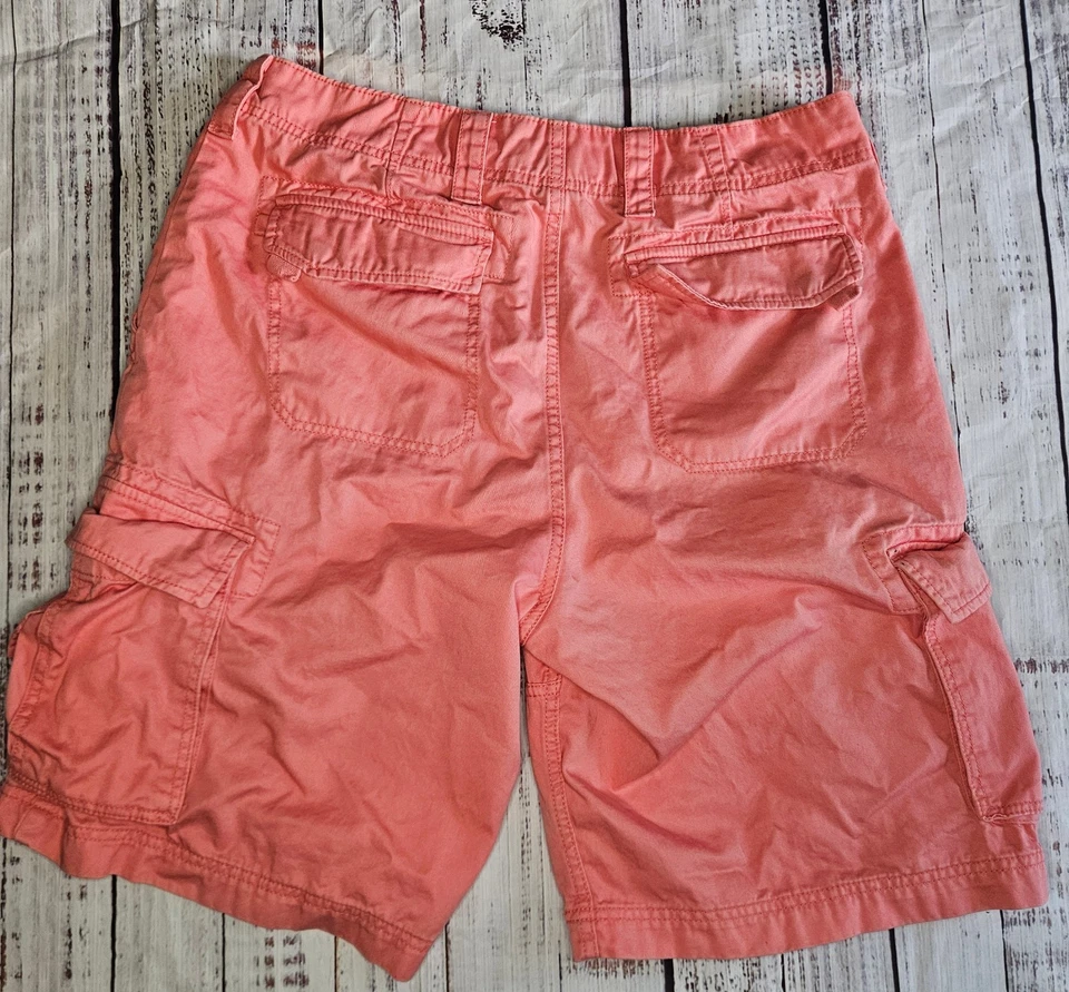 American Rag CIE Coral Cargo Shorts Men’s 34 Y2K Style Cotton Casual Pockets - Image 2 of 4