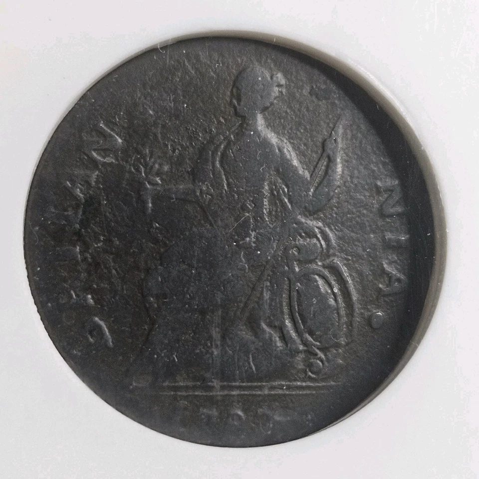 1787 V 17-87A R-2 NGC VF 25 Very Fine Machin's Mills Colonial Copper Coin EAC - Image 3 of 4