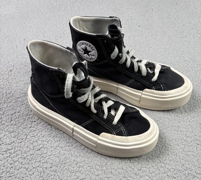 Converse Shoes Mens Size 7 Black Canvas High Top All Star Platform A04689C