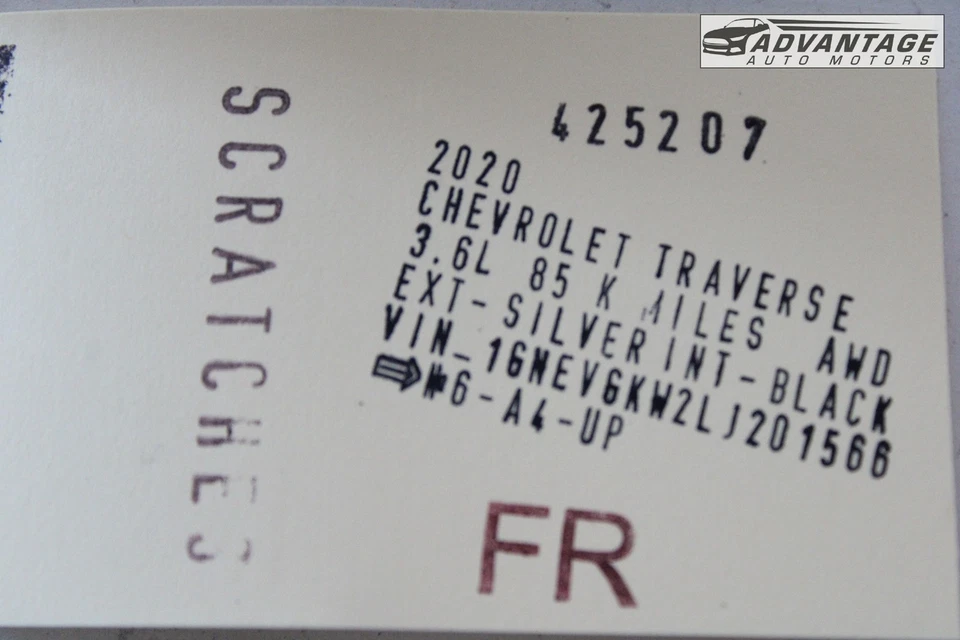 2018-2023 CHEVROLET TRAVERSE ПЕРЕДНЯЯ ПРАВАЯ ПАССАЖИРСКАЯ БОКОВАЯ ДВЕРЬ СТЕКЛО OEM - Изображение 4 из 4