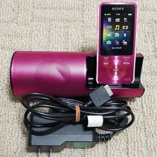 Used SONY Walkman NW-S14 Pink 8GB Bluetooth Player Speake Set
