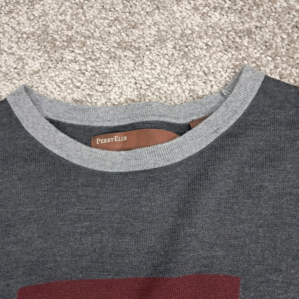 Suéter de hombre Perry Ellis a rayas marrón 2X-grande Foto 2 de 4